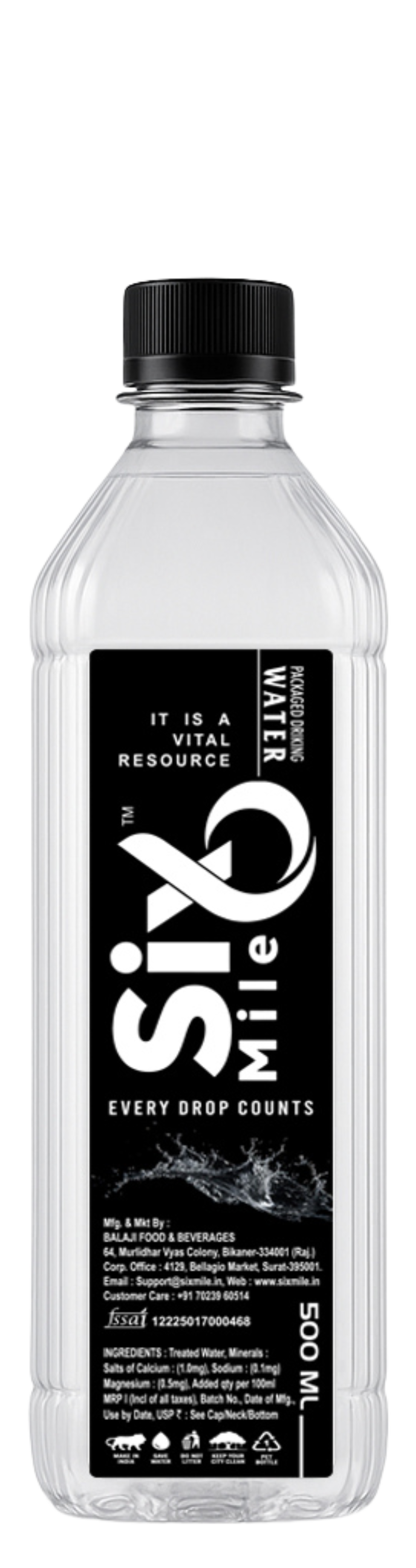 SixMile® Glass Bottle 750 mL